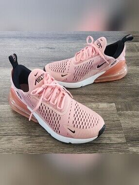 RARE Nike Airmax Air Max 270 Sz 8.5 Coral Stardust Pastel Light Pink Black White